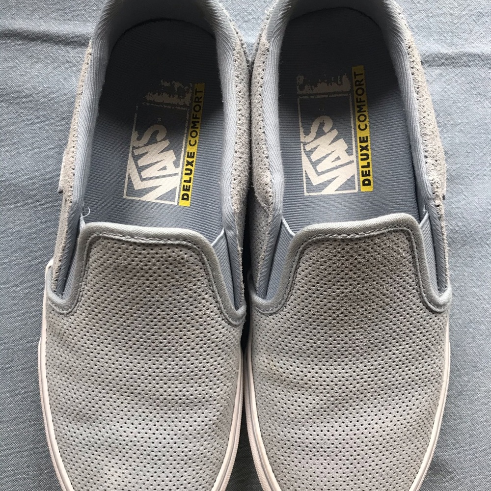 Vans Light Blue Slip Ons